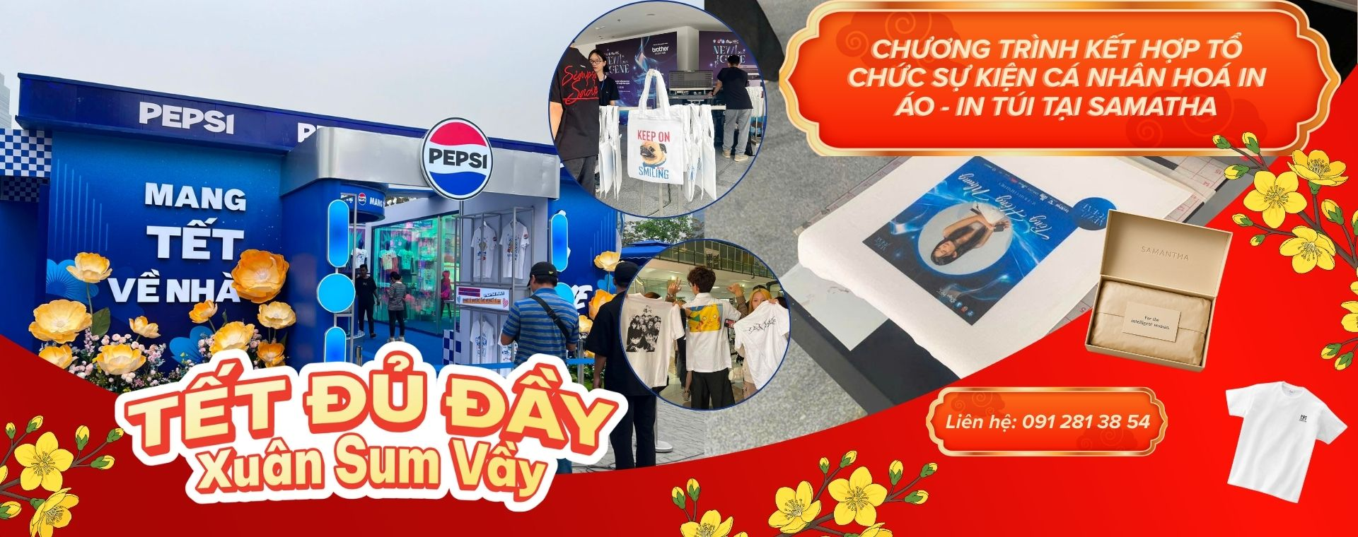 GIẢI PHÁP IN ÁO IN TÚI CÁ NHÂN HOÁ TẠI SỰ KIỆN CÓ TẠI SAMATHA